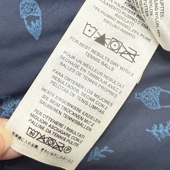 Patagonia Womens Bivvy Down Vest‎ Hooded Puffer Brown Blue Snap Front Sz S READ - Picture 10 of 15